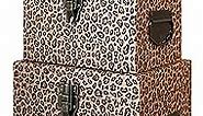 Leopard Print Chest Paperboard Boxes Set of 3 - Stackable Storage Boxes For Bedroom & Party Decor - For Storing Christmas & Birthday Gifts - Great for Organizing Keepsakes & Jewelry