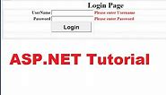 ASP.NET Tutorial 6- Create a Login website - Login page & Validating User and Password in database