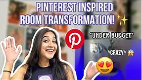 *Pinterest Inspired* AESTHETIC ROOM TRANSFORMATION *UNDER ₹500* ✨😍 | Rashi Shrivastava #roomdecor