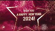 a Happy New Year 2024 Wishes Video Effects HD - First Time Star Style New Year Wishes