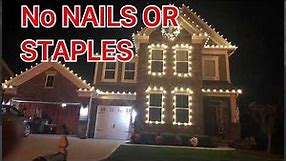 Hanging Christmas lights around windows and doors with no hammers or nails