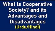 What is Cooperative Society? Advantages and Disadvantages of Cooperative Society