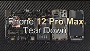 iPhone 12 Pro Max Teardown - Both L-Shaped Board & Battery. Parts Comparison With iPhone 12 Pro.