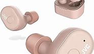JVC Truly Wireless Earbuds Headphones, Bluetooth 5.0, Water Resistance(Ipx5), Long Battery Life (4+10 Hours), Secure and Comfort Fit with Memory Foam Earpieces - HAA10TP (Pink)