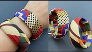 💖 How To Make A Beautiful Fabric Statement Bracelet | Bangle | wristband | ਚੂੜੀ | चूड़ी | Pulseira