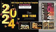 2024 New Year Flyer Template Free Download || Nitesh GFX ||