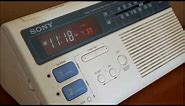 Sony Dream Machine Clock Radio Demo ICF-C221W vintage electronics