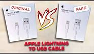 Original vs Fake Apple Lightning to USB Cable