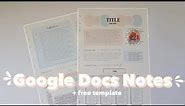 DIGITAL NOTE TAKING USING GOOGLE DOCS WITH FREE TEMPLATE l Taking notes using Gdocs