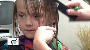 Curtain Bangs Tutorial | Little Girls Bangs Haircut