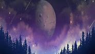 Moon Forest Purple Galaxy 4k Animated Wallpaper By Motiondesktop