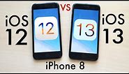 iPHONE 8: iOS 13 Vs iOS 12! (Comparison)