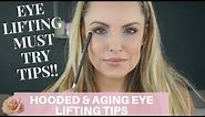 LIFE CHANGING, EYE LIFTING TIPS FOR AGING EYES || Makeup Beginners Guide