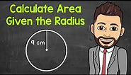 How to Find the Area of a Circle Given the Radius | Math with Mr. J