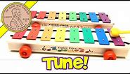 Fisher-Price Vintage Pull-A-Tune Pull Along Xylophone Toys # 870, 1964 1985