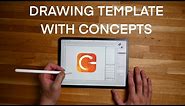 How to create a drawing template using iPad and Concepts app