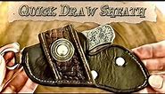 How to make a leather quick draw pocket knife sheath