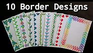 10 Border Designs/Border Designs for Project File/10 Quick and Easy Border Design ideas
