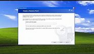 How To Create A Windows XP System Restore Point [Tutorial]
