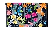 CASETiFY Impact Case for iPhone 15 Pro Max [4X Military Grade Drop Tested / 8.2ft Drop Protection/Compatible with Magsafe] - Flower Prints - Bright Spring Flowers - Classic Blue