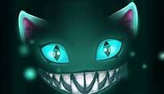 Black Cheshire Cat Animated Wallpaper
