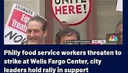 Hundreds of Philadelphia food service workers are threatening to strike at the Wells Fargo Center. Members of UNITE HERE Philly Local 274 – the union representing around 600 private sector hotel and food service workers at Philadelphia-area stadiums, airports and hotels – voted 92% in favor of authorizing a strike against Aramark’s operations at the Wells Fargo Center. Service workers as well as Philadelphia politicians held a rally on Thursday at 1 p.m. at City Hall to call on Aramark – a food 