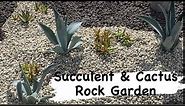 Succulent And Cactus In Ground Rock Garden / Succulent Garden / Succulent Tapestry