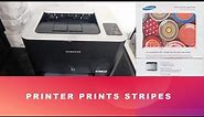 Laser printer Samsung CLP-325W prints stripes