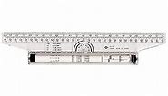 ALVIN Rolling Parallel Ruler, 12 Inch, Model 312, Multipurpose Imperial and Metric Rolling Ruler for Students, Artists, and Designers, Ideal for Drawing Parallel Lines, Curves and Arcs - 12 inches
