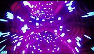 Flying through space with flashing hexagons. Infinitely looped animation.