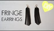 DIY Fringe Earrings From Faux Leather | how to | tutorial
