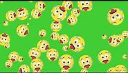 Sweat Face Emoji Animation | Green Screen | HD | ROYALTY FREE