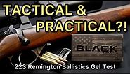 SO TACTICAL!! 223 Remington Hornady Black 75gr BTHP Ballistics Gel Ammo Test