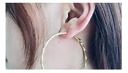 big gold hoop earring for women