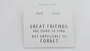 Sterling Silver Infinity Friendship Quote Earrings