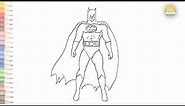Batman outline drawing easy 02 | How draw A Batman step by step | Outline drawings | Art janag