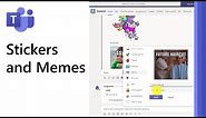 How to use stickers and memes in Microsoft Teams