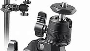 Camera Clamp Mount Accessories for Gopro - ULANZI R099 Super Clamp Ball Head Mount 1.5kg/3.3lb Loading Metal Bike Motorcycle Handlebar Attachments for DSLR Gopro Hero 5/6/7/8/9/10/11 Black/Insta 360