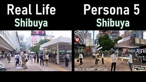 Persona 5 Shibuya vs Real-Life Shibuya - Comparison