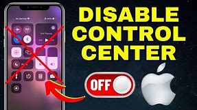 How to Disable Control Center from Lock Screen on iPhone (2024)