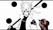 How To Draw Naruto (Sage Six Paths) | Step By Step | Naruto