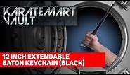 12 Inch Extendable Baton Keychain (black) Demonstration - KarateMart.com