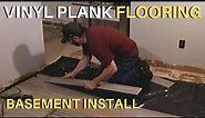 In This Video I'm Installing Distressed Vinyl Plank Flooring - Its Perfect For Basement Floors!