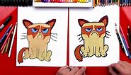 How To Draw Grumpy Cat - Art For Kids Hub -