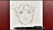 Anime drawing | how to draw Naruto Uzumaki step-by-step using just a pencil