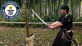 Martial Arts Master Attempts Katana World Record - Guinness World Records