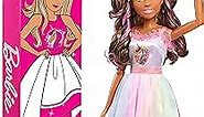 Barbie 28-inch Best Fashion Friend Unicorn Party Doll and Accessories, Brown and Pink Hair, Kids Toys for Ages 3 Up, Amazon Exclusive by Just Play