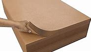 Kraft Paper Sheets - 15 x 20 in. - 480 Sheets of Brown Wrapping Paper – Heavy Duty Craft Paper for Shipping - Light Brown Construction Paper - 80 GSM - 1000 Square feet