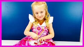 Real Life Disney Princess Aurora Costume & Little Kingdom Dolls Sleeping Beauty and The Beast Toys
