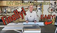 Easy DIY Table Saw Infeed Extension